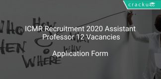 ICMR Recruitment 2020 Assistant Professor 12 Vacancies