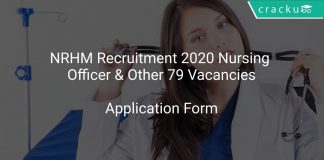 NRHM Recruitment 2020 Nursing Officer & Other 79 Vacancies