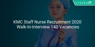 KMC Staff Nurse Recruitment 2020