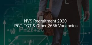 NVS Recruitment 2020