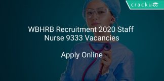 WBHRB Staff Nurse Recruitment 2020