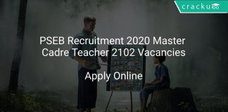 PSEB Recruitment 2020 Master Cadre Teacher 2102 Vacancies