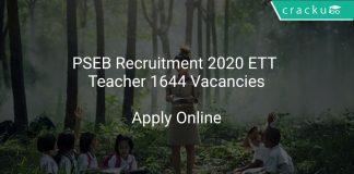 PSEB Recruitment 2020 ETT Teacher 1644 Vacancies