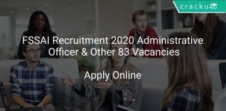 FSSAI Recruitment 2020 Administrative Officer & Other 83 Vacancies