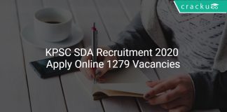KPSC SDA Recruitment 2020