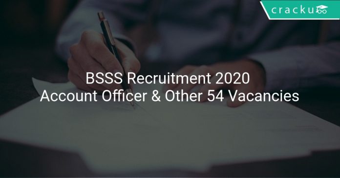 BSSS Recruitment 2020