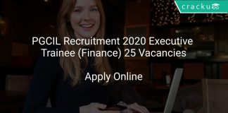PGCIL Recruitment 2020 Executive Trainee (Finance) 25 Vacancies