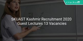 SKUAST Kashmir Recruitment 2020