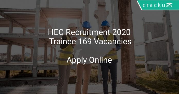 HEC Recruitment 2020 Trainee 169 Vacancies