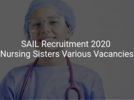 SAIL Recruitment 2020