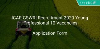 ICAR CSWRI Recruitment 2020 Young Professional 10 Vacancies