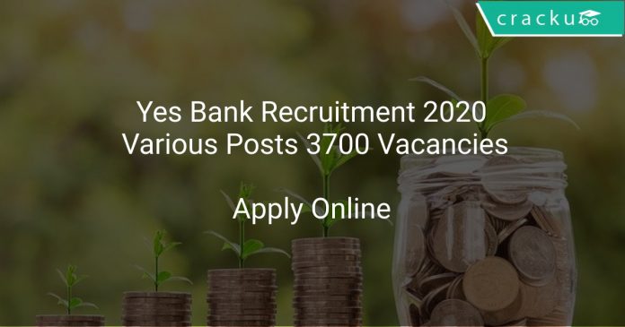 Yes Bank Recruitment 2020 Various Posts 3700 Vacancies