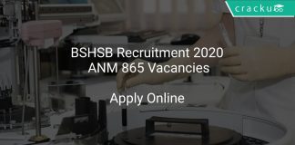 BSHSB Recruitment 2020 ANM 865 Vacancies