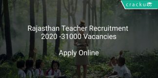 Rajasthan Teacher Recruitment 2020-31000 Vacancies