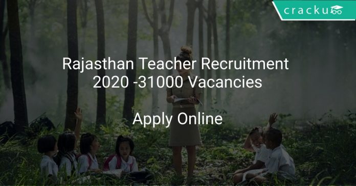 Rajasthan Teacher Recruitment 2020-31000 Vacancies