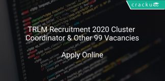 TRLM Recruitment 2020 Cluster Coordinator & Other 99 Vacancies