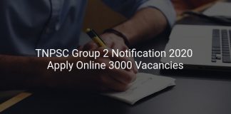 TNPSC Group 2 Notification 2020