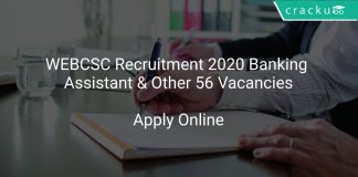 WEBCSC Recruitment 2020