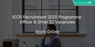 ICCR Recruitment 2020 Programme Officer & Other 32 Vacancies