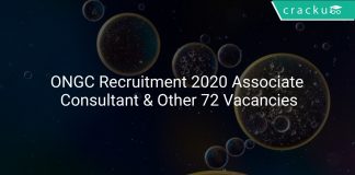 ONGC Recruitment 2020 Associate Consultant & Other 72 Vacancies