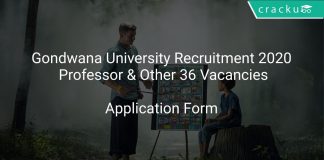 Gondwana University Recruitment 2020 Professor & Other 36 Vacancies