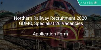 Northern Railway Recruitment 2020 GDMO, Specialist 26 Vacancies