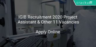 IGIB Recruitment 2020 Project Assistant & Other 11 Vacancies