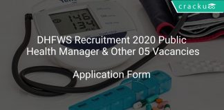 DHFWS Recruitment 2020 Public Health Manager & Other 05 Vacancies