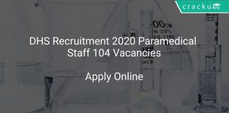 DHS Recruitment 2020 Paramedical Staff 104 Vacancies