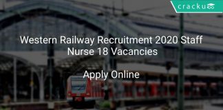 Western Railway Recruitment 2020 Staff Nurse 18 Vacancies