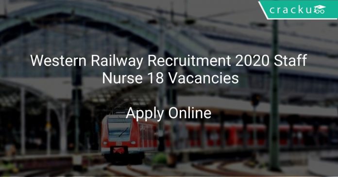 Western Railway Recruitment 2020 Staff Nurse 18 Vacancies