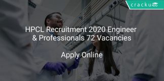 HPCL Recruitment 2020 Engineer & Professionals 72 Vacancies