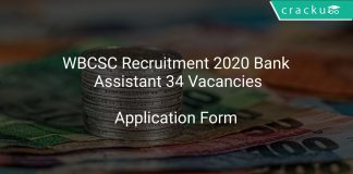WBCSC Recruitment 2020 Bank Assistant 34 Vacancies