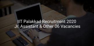 IIT Palakkad Recruitment 2020