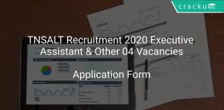 TNSALT Recruitment 2020 Executive Assistant & Other 04 Vacancies