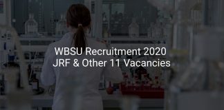 WBSU Recruitment 2020