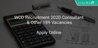 WCD Recruitment 2020 Consultant & Other 189 Vacancies