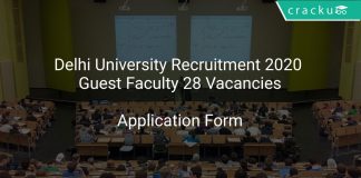 Delhi University Recruitment 2020 Guest Faculty 28 Vacancies