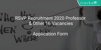 RSVP Recruitment 2020 Professor & Other 16 Vacancies