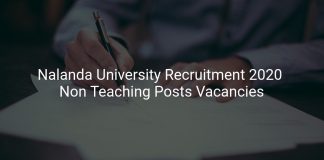 Nalanda University Recruitment 2020