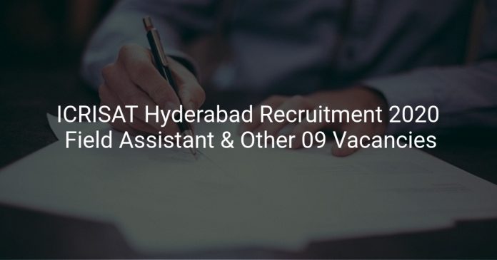 ICRISAT Hyderabad Recruitment 2020