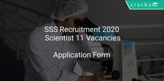 SSS Recruitment 2020 Scientist 11 Vacancies