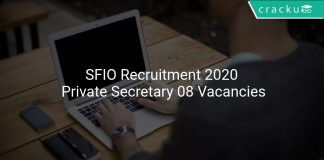 SFIO Recruitment 2020