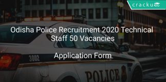 Odisha Police Recruitment 2020 Technical Staff 50 Vacancies