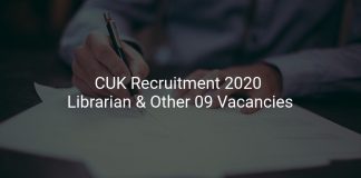 CUK Recruitment 2020