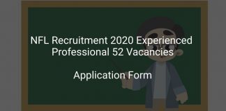 NFL Recruitment 2020 Experienced Professional 52 Vacancies