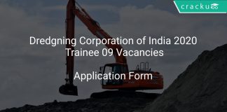 Dredging Corporation of India 2020 Trainee 09 Vacancies