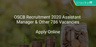 OSCB Recruitment 2020 Assistant Manager & Other 786 Vacancies