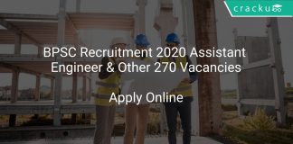 BPSC Recruitment 2020 Assistant Engineer & Other 270 Vacancies