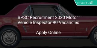 BPSC Recruitment 2020 Motor Vehicle Inspector 90 Vacancies